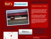 Tablet Screenshot of hatsrestaurant.com